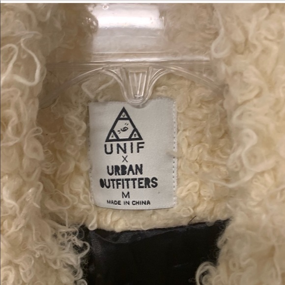 💀✨Urban Outfitters X Unif Shearling Edgy Coat - Picture 3 of 7